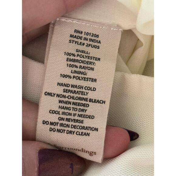 SOFT SURROUNDINGS white orange pink embroidered Inez long maxi skirt India - Picture 9 of 10